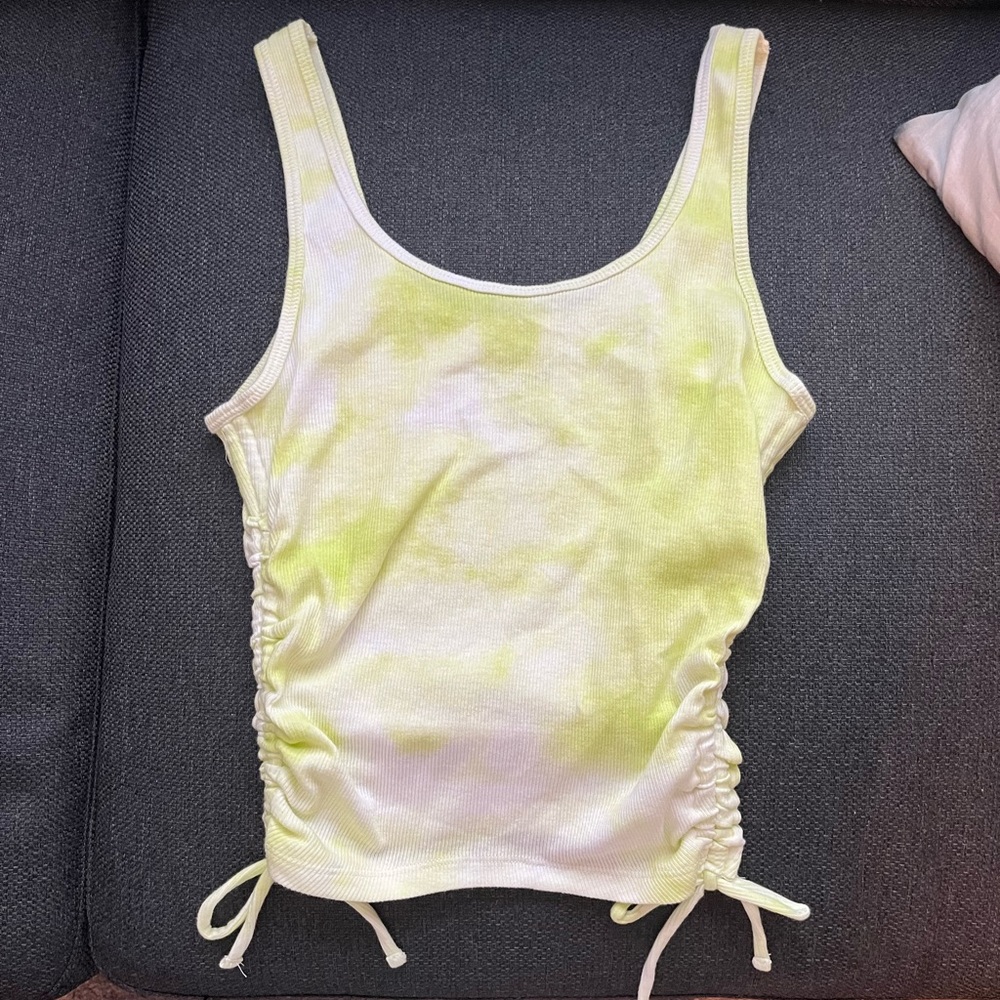 Hollister Must-Have Collection ribbed neon tie dye tank- size small